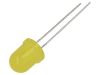 LED diode, yellow, 8mm, 40~45mcd, 20mA, 40°, THT