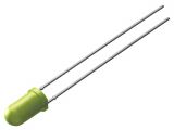LED diode, yellow/green, 3mm, 11~30(typ)-85mcd, 10mA, 40°, THT