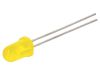 LED diode, yellow, 5mm, 140~380mcd, 20mA, 50°, THT