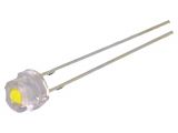 LED diode, cool white, 4.8mm, 5800~7000mcd, 60mA, 140°, THT