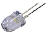 LED diode, cool white, 10mm, 60mA, 30°, THT