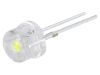 LED diode, cool white, 8mm, 40mA, 140°, THT