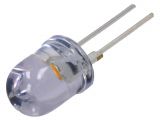 LED diode, warm white, 10mm, 60mA, 30°, THT