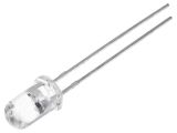 LED diode, pink, 5mm, 20mA, 15°, THT