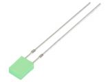 LED diode, green, 2x4x5mm, 520~530mcd, 20mA, 100°, flat, THT