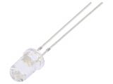 LED diode, warm white, 5mm, 12000~14400mcd, 20mA, 15°, THT