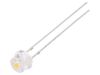 LED diode, warm white, 4.8mm, 1560~2180mcd, 20mA, 100°, THT