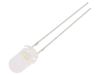 LED diode, warm white, 5mm, 4200~5800mcd, 20mA, 100°, THT