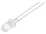 LED diode, warm white, 5mm, 40000mcd, 50mA, 15°, THT