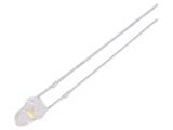 LED diode, warm white, 3mm, 30mA, 15°, THT