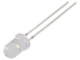 LED diode, warm white, 5mm, 12000mcd, 15mA, 30°, THT