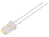 LED diode, warm white, 5mm, 15mA, 15°, THT