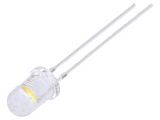 LED diode, warm white, 5mm, 15mA, 60°, THT