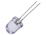 LED диод, топлo бял, 10mm, 14400~19000mcd, 20mA, 30°, THT