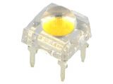 LED diode, warm white, 7.62x7.62mm, 20mA, 120°, THT