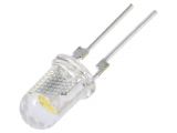 LED diode, warm white, 5mm, 22000~25000mcd, 150mA, 90°, THT