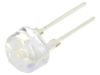 LED diode, warm white, 10mm, 80000mcd, 120mA, 17°, THT