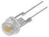LED diode, warm white, 4.8mm, 3300mcd, 15mA, 140°, THT