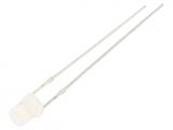 LED diode, warm white, 3mm, 220~330mcd, 20mA, 140°, THT
