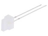 LED диод, топлo бял, 1.8x7.05mm, 330~500mcd, 20mA, 30°, плосък, THT