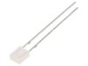LED diode, warm white, 2x4x5mm, 330~500mcd, 20mA, 100°, flat, THT