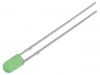LED diode, green, 3mm, 10~15mcd, 20mA, 30°, THT