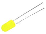 LED диод, жълт, 5mm, 100~150mcd, 20mA, 30°, THT