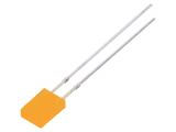 LED diode, orange, 2x4.95x6.96mm, 68~100mcd, 20mA, 150°, flat, THT