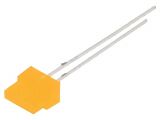 LED diode, orange, 1.8x7.05mm, 150~220mcd, 20mA, 30°, flat, THT