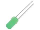 LED diode, green, 5mm, 500~750mcd, 20mA, 180°, THT