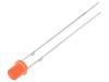 LED diode, red, 3mm, 68~100mcd, 20mA, 140°, THT