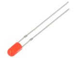 LED diode, red, 3mm, 30mA, 30°, THT