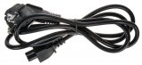 Power cable, CEE 7/7 (E / F) to IEC C5, 3x0.75mm2, 1.5m for laptop