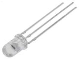 LED diode, red/yellow, 5mm, 1120~1560mcd, 20mA, 30°, THT