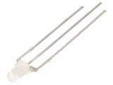 LED diode, red/yellow, 5mm, 20~30mcd, 20mA, 60°, THT