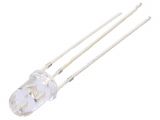LED diode, red/green, 5mm, 2180~3000mcd, 12~20mA, 30°, THT