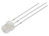 LED diode, red/yellow, 5mm, 750~1120mcd, 20mA, 140°, THT