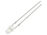 LED diode, cool white, 3mm, 10000~12000mcd, 20mA, 30°, THT