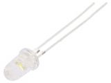 LED diode, cool white, 5mm, 90000~110000mcd, 70mA, 8°, THT