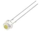 LED diode, cool white, 4.8mm, 20mA, 150°, THT