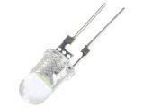 LED diode, cool white, 5mm, 150mA, 40°, THT
