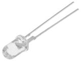 LED diode, cool white, 5mm, 75000mcd, 50mA, 15°, THT