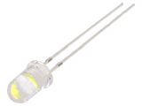 LED диод, студено бял, 5mm, 15mA, 15°, THT 143802