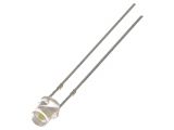 LED diode, cool white, 3mm, 1560~1800mcd, 20mA, 140°, THT