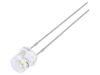 LED diode, cool white, 5mm, 2500mcd, 14mA, 140°, THT