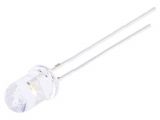 LED diode, cool white, 5mm, 3000~4200mcd, 12~20mA, 30°, THT