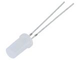LED diode, cool white, 5mm, 750~1120mcd, 20mA, 180°, THT