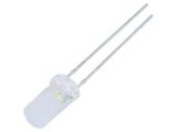 LED diode, cool white, 5mm, 1120~1560mcd, 20mA, 120°, THT