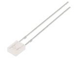 LED diode, cool white, 2x4x5mm, 500~750mcd, 20mA, 100°, flat, THT