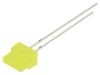 LED diode, yellow, 1.8x7.05mm, 150~220mcd, 20mA, 30°, flat, THT